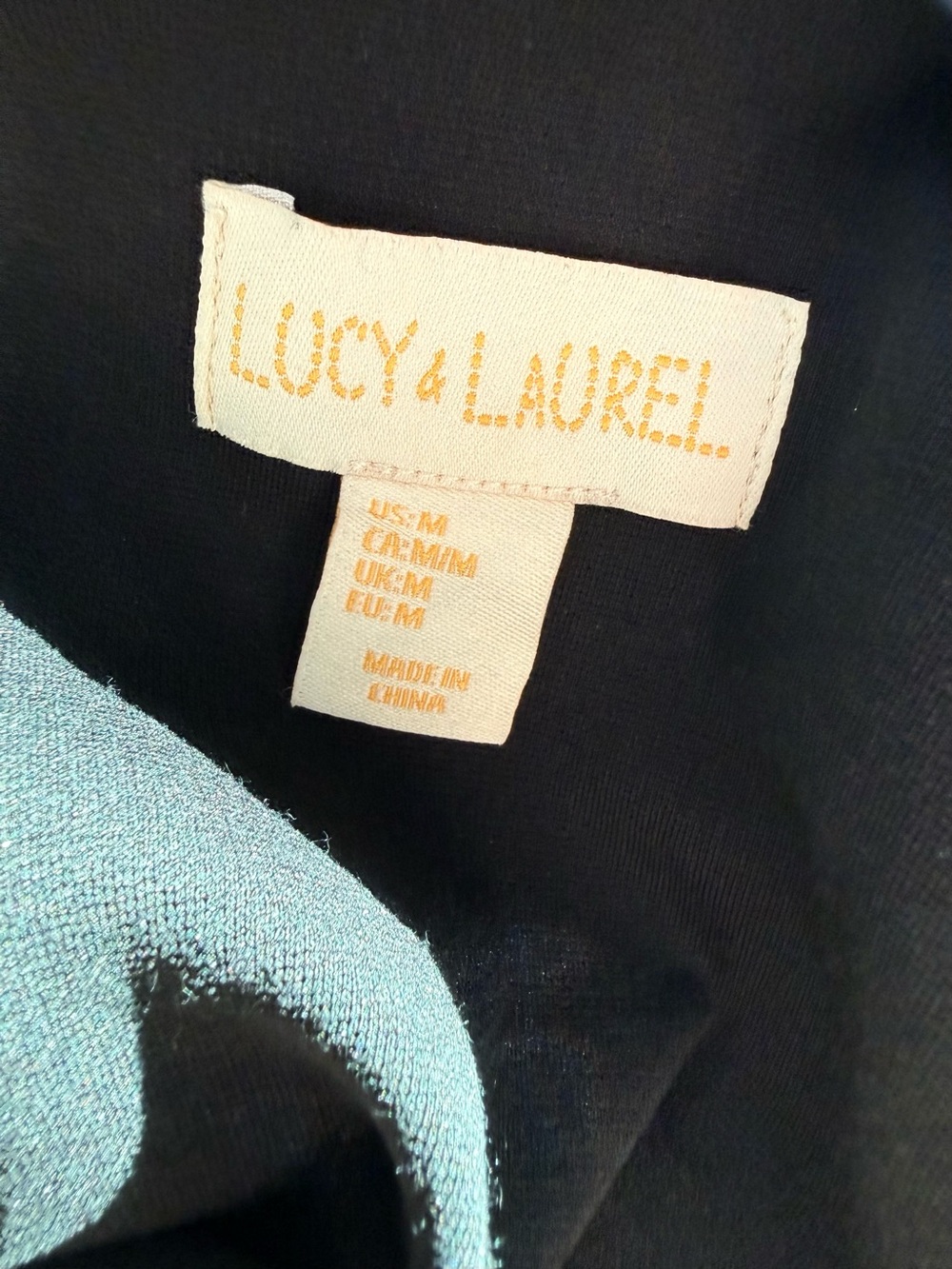 VTG Lucy & Laurel Navy and Black Layered Tank Top Sz:M Minimalist - Picture 2 of 12
